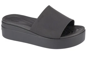Slides Womens, Crocs Brooklyn Platform Slide, black - Picture 1 of 4