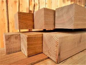 5x LÄRCHE KANTHOLZ BALKEN PFOSTEN HOLZ BAUHOLZ 8x8 80x80mm x 100cm - Bild 1 von 3