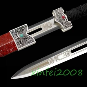 42"Tradition Chinese Han Dynasty Double Edged Sword 1060 Carbon Steel Blade Jian - Picture 1 of 10