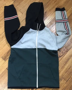 Bear The Beams Hoodie Raglanärmel Taschen Full Zip Herren Gr. M Freizeit - Bild 1 von 12