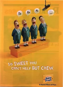 2016 PRINT AD - WRIGLEY'S JUICY FRUIT CHEWING GUM AD - FUNNY SINGING DO-RE-MI-.. - Picture 1 of 1