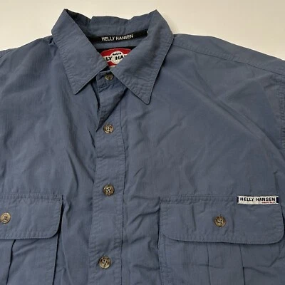Helly Hansen Shirt Men’s Medium Ripstop Nylon Outdoor Button Up Shortsleeve - Image 1 of 4