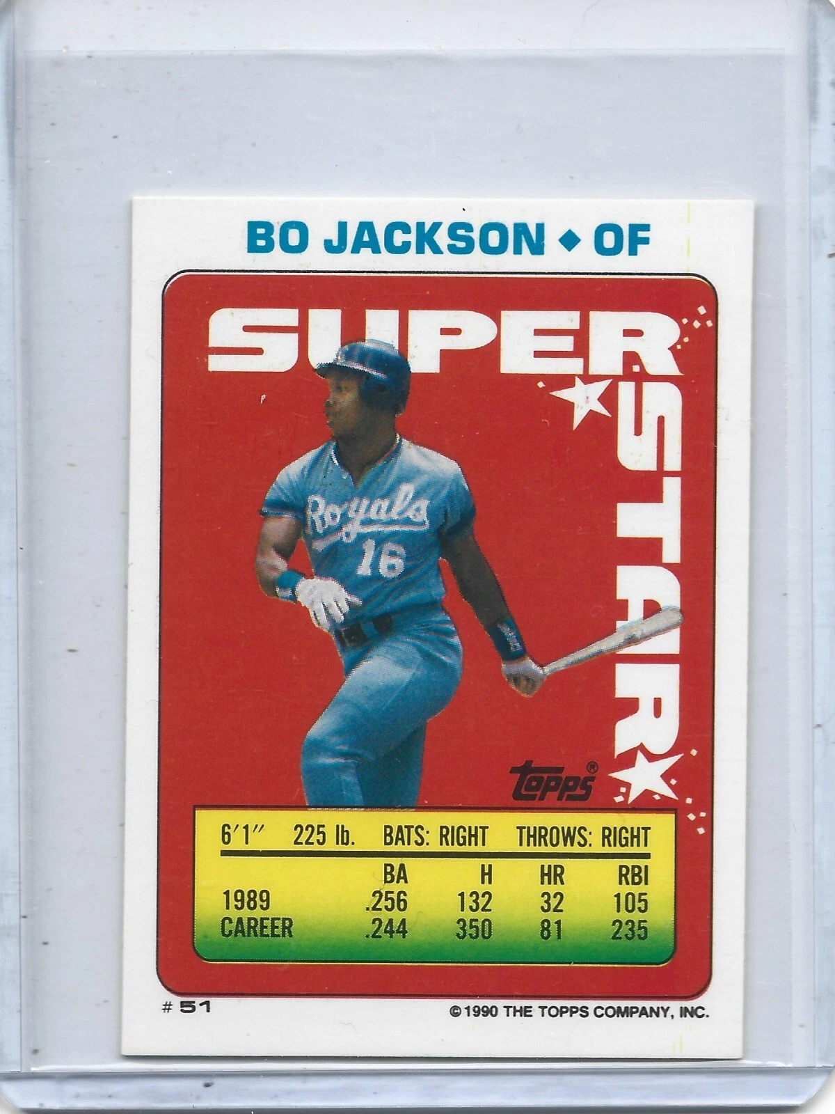 Bo Jackson / Gary Gaetti - 1990 Topps Stickers #288/51