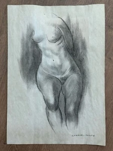 Charles White (Handmade) Mixed Media Paper Painting Signed and Stamped - Picture 1 of 2