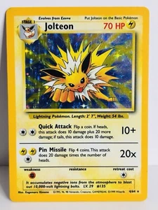 Jolteon - 4/64 - Holo Rare - Jungle Set - No Symbol Error -Pokemon Card - Picture 1 of 3