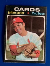 1971 topps baseball #185 Julian Javier St. Louis Cardinals NM/MT