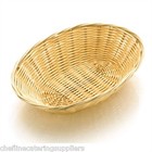 Oval Poly-Rattan Basket, Natural, Table Service 23x15x6.5(H) cm