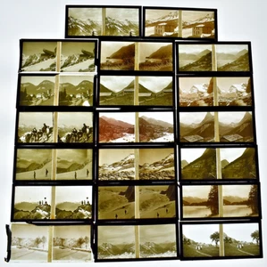 20 PHOTOS VERRE STEREO 6x13 MONTAGNE ALPES CHAMONIX MONT BLANC CHAVIERE VALAIS - Picture 1 of 12