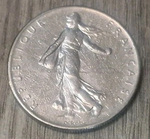 1 Franc French Coin Circulated 1960 Preloved - Picture 1 of 5