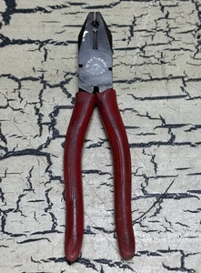 Vintage Wynn Timmins Metallzange Schneider Handwerkzeug rote Gummigriffe England - Bild 1 von 7