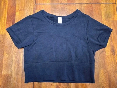 Top Atlético Offline By Aerie Negro Elástico Recortado Manga Corta - Talla Pequeña Foto 1 de 4