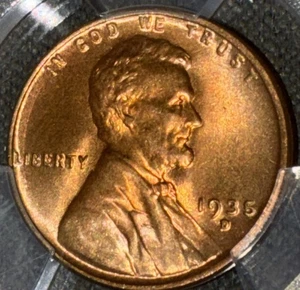 Lincoln Wheat Cent 1935-D PCGS MS66RD Comes With True view *Sharp Gem* - Picture 1 of 8