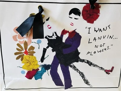 Lanvin H& M Authentic White Shopping Bags Paper 17 X 13 1/2" X 6" X- Large - Image 1 of 4