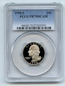 1998 S 25C Washington Quarter Proof PCGS PR70DCAM - Picture 1 of 1