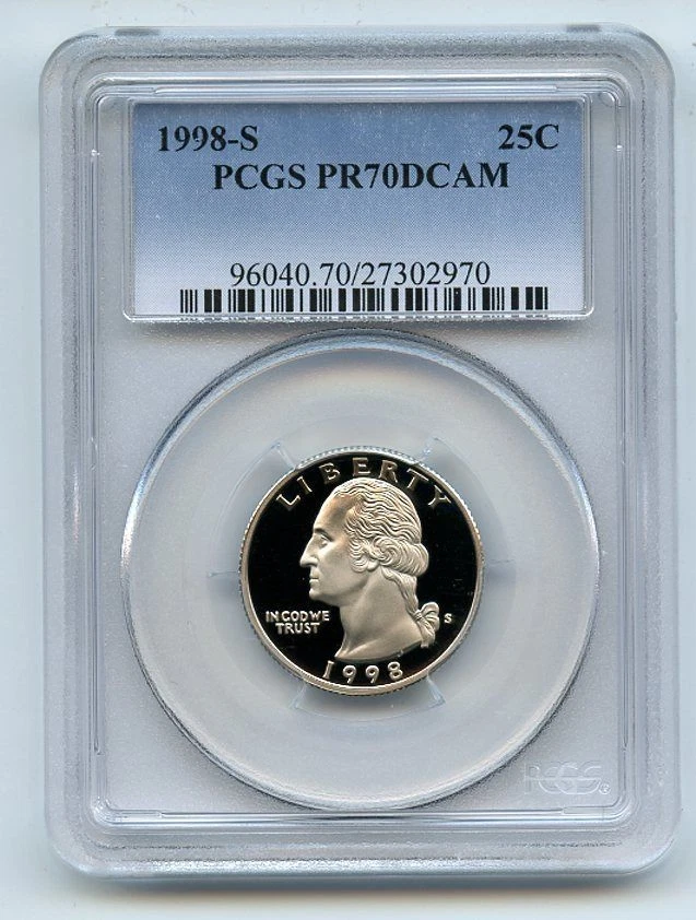 1998 S 25C Washington Quarter Proof PCGS PR70DCAM - Image 1 of 1