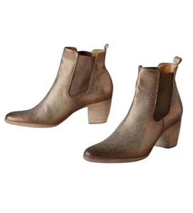 Sundance Belem Stiefel Größe 10 Platin Metallic Leder Festival Western Cowgirl - Bild 1 von 9