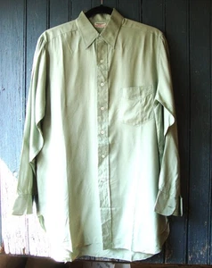 Camicia/manica lunga/lato soffietto vintage anni 40 50 Towncraft verde rayon - Foto 1 di 7