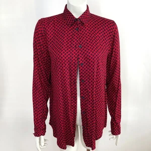 Banana Republic Boyfriend Fit Small Button Long Sleeve All Over Print Shirt - Picture 1 of 14