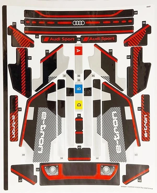 LEGO STICKER SHEET #2 ONLY 42160 AUDI RS Q E-TRON Set New & Genuine - Image 1 of 1