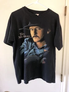 Vtg 90s Tim McGraw Don't Take The Girl Country Single Stitch T-Shirt Mens Sz L - Picture 1 of 6