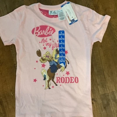 Camiseta Barbie Not My First Rodeo Rosa Niña Manga Corta Talla 10/12 Foto 1 de 3