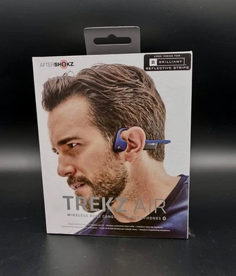 AfterShokz Trekz Air Open Ear Bone Conduction Wireless Headphones, Midnight Blue - Image 1 of 4