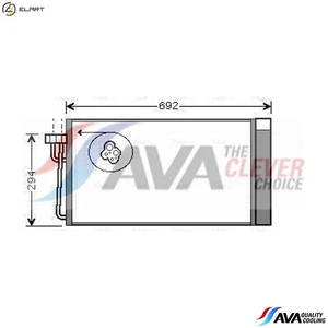CONDENSER AIR CONDITIONING BWA5273D FOR BMW 6/E0/E1/Convertible/E4/E3/E5/E7 - Picture 1 of 9