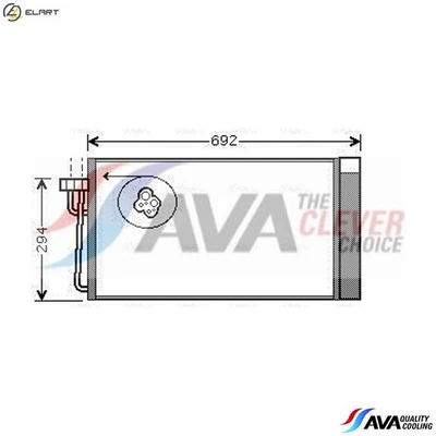 CONDENSER AIR CONDITIONING BWA5273D FOR BMW 6/E0/E1/Convertible/E4/E3/E5/E7 - Image 1 of 4