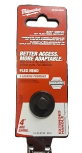 MILWAUKEE 3/8" 12" Cabeza Flexible Trinquete ¡Nuevo! - Imagen 1 de 4