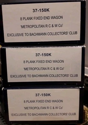 BACHMANN OO RAKE 3 THREE Metropolitan 7 PLANK WAGON Collectors Club Saltley Work - Image 1 of 4