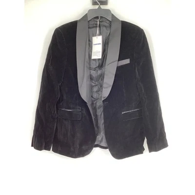 Blazer Chaqueta Formal Lamgool Niños 16 Negro Mantón de Terciopelo K32-25 Foto 1 de 4