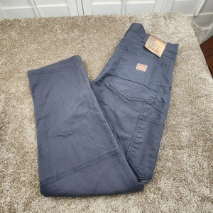 Devil Dog Dungarees Carpenter Pants Men 32x30 Washed Indigo Work Canvas Flex NWT - Picture 1 of 8