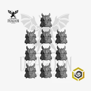 Dragon Skull Schulterstücke Umbauten für Prime 28mm Space Knights - Bild 1 von 1