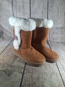 SO Womens Boots Size 5 Chestnut Brown Lori Style Winter Faux Fur - Picture 1 of 5