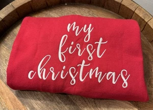 Mark & Graham Mi Primer Pijama Navidad 18-24M Rojo Vacaciones Bebé Pijamas LEER Defecto - Imagen 1 de 9