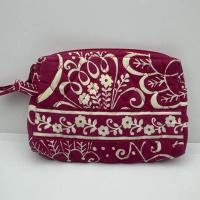 Bolsa de Cosméticos Vera Bradley Giratoria Pájaro Rosa Acolchada Cremallera Forrada de Plástico Limpia Foto 1 de 4