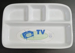 BRET BORTNER Crate & Barrel White Ceramic TV Dinner Tray New with Tags - Picture 1 of 17