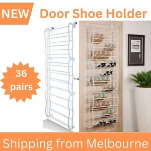 Shoe Rack Storage 36-Pairs Over The Door Hanging Holder Organiser Shelf Hook - Picture 1 of 12