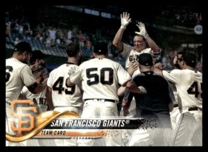 Tarjeta de béisbol Topps Team Card #536 2018 de los Gigantes de San Francisco - Imagen 1 de 2