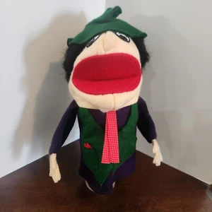 Vintage Hand Felt Puppet Green Purple Suit Hat Tie Sheram Industries 13" USA - Picture 1 of 9