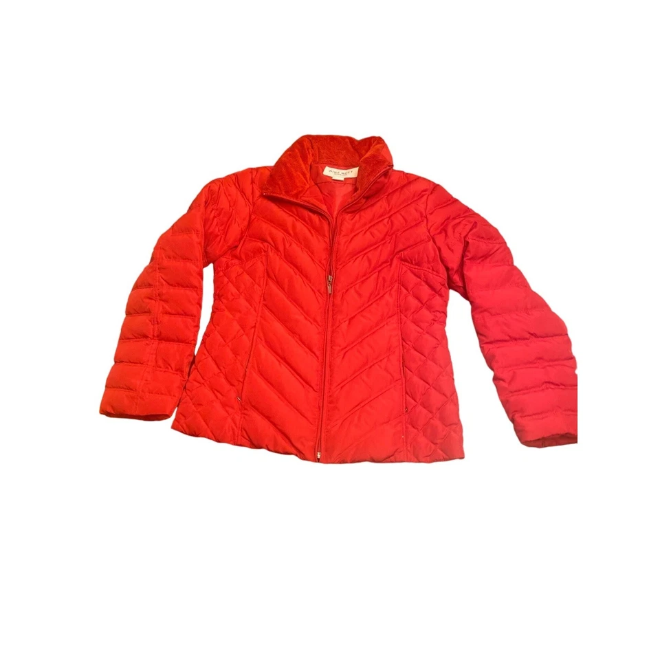 Chaqueta Abrigo Nine West Separates Acolchada GIII Roja Mujer Cremallera Completa Puffer Mediana Foto 1 de 4