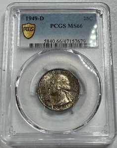 1949-D Washington US Silver Quarter, MS66 by PCGS, an EXQUISITE coin!!! - Picture 1 of 6