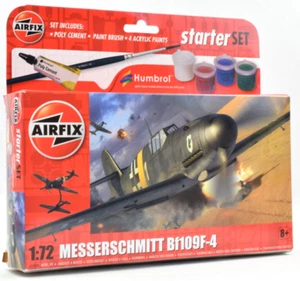 Airfix Messerschmitt Bf109F-4 W/ Glue, Paints, & Brush 1:72 Scale Model A55014 - Picture 1 of 3