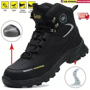 Men's Work Safety Shoes Steel Toe Boots Indestructible Non-slip Work Sneakers US - Picture 1 of 25