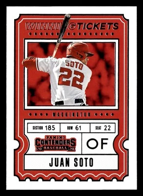 2020 Panini Contenders - Winning Tickets #WT-12 Juan Soto - Image 1 of 2