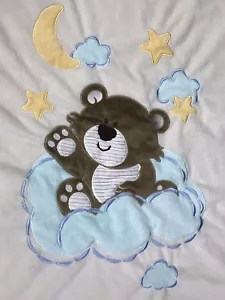 Little Miracles Teddy Bear Cloud Baby Blanket Yellow Sherpa Stars Lovey 30x40" - Picture 1 of 5