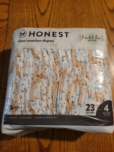Honest Diapers Size 4 Clean Conscious Diapers. Puppy print. 23 count. Sealed