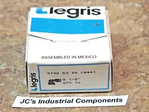 10 pcs LEGRIS PUSH TO CONNECT AIR FITTING 1/8" to 1/8" Tube to Tube Elbows - Picture 1 of 5