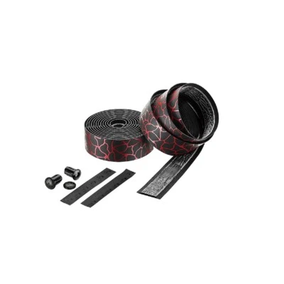 ALL NEW Ciclovation Leather Touch Magma Handlebar Tape Black/Flame Red One Size - Image 1 of 4