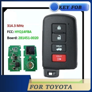 2013 2014 15-2020 KEYLESS FOR TOYOTA COROLLA AVALON CAMRY REMOTE KEY 0020 Board - Picture 1 of 6